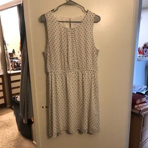 White, black spotted dress